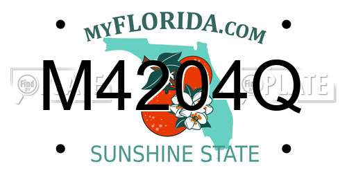 M4204Q Florida License Plate