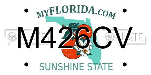 M426CV Florida License Plate