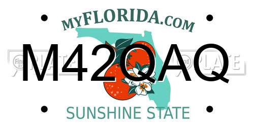 M42QAQ Florida License Plate