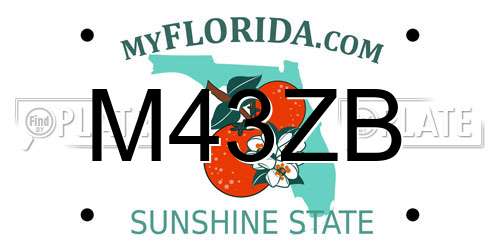 M43ZB Florida License Plate