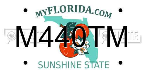 M440TM Florida License Plate