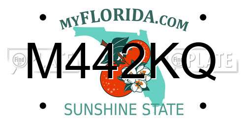M442KQ Florida License Plate