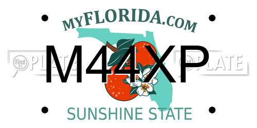 M44XP Florida License Plate