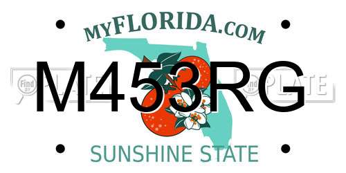M453RG Florida License Plate