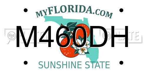 M460DH Florida License Plate