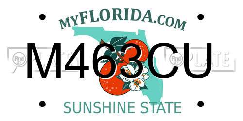 M463CU Florida License Plate