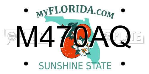 M470AQ Florida License Plate