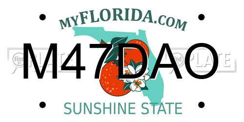 M47DAO Florida License Plate