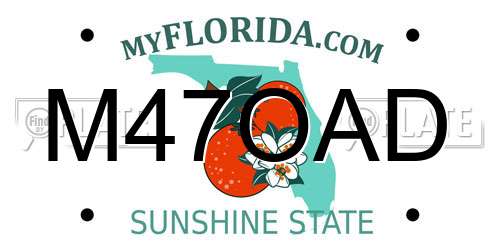 M47OAD Florida License Plate