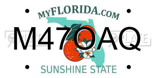 M47OAQ Florida License Plate
