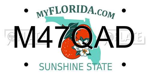 M47QAD Florida License Plate