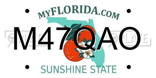 M47QAO Florida License Plate