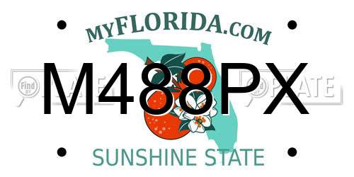 M488PX Florida License Plate