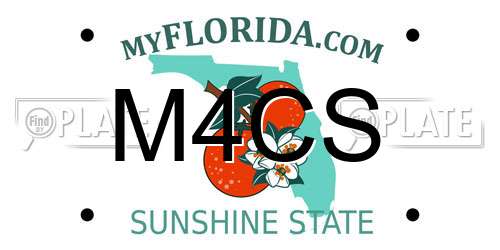 M4CS Florida License Plate