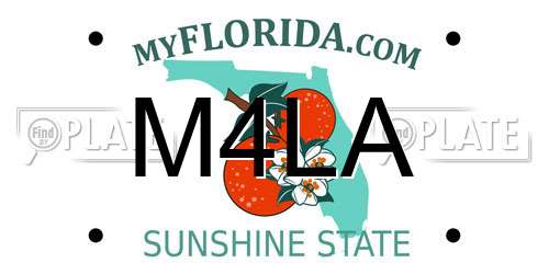M4LA Florida License Plate