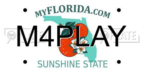 M4PLAY Florida License Plate