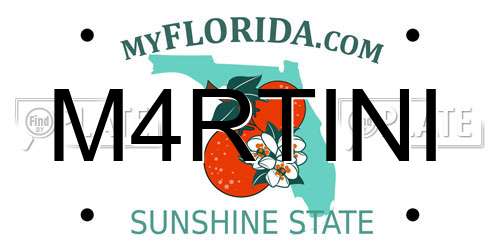 M4RTINI Florida License Plate