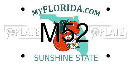 M52 Florida License Plate