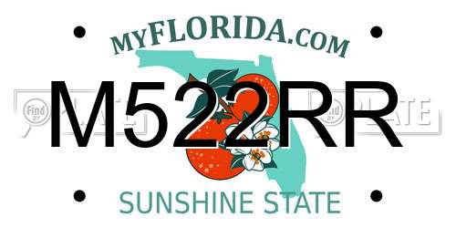 M522RR Florida License Plate