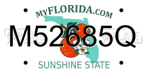M52685Q Florida License Plate