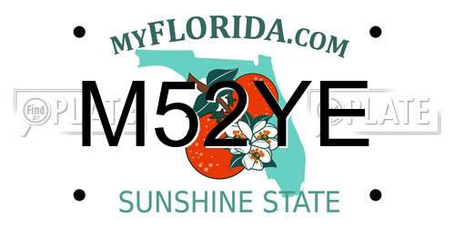M52YE Florida License Plate