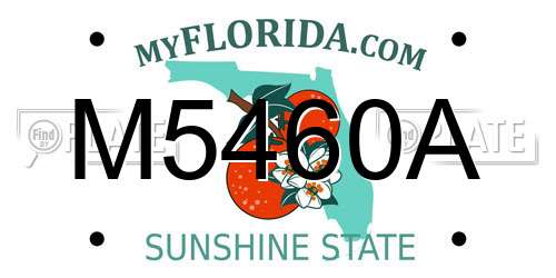 M5460A Florida License Plate