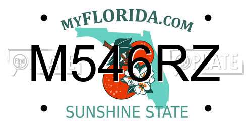 M546RZ Florida License Plate
