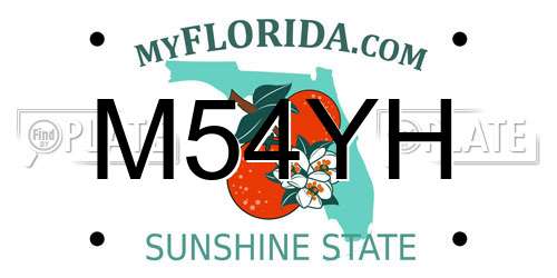 M54YH Florida License Plate