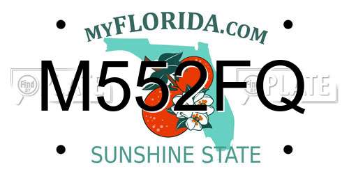 M552FQ Florida License Plate
