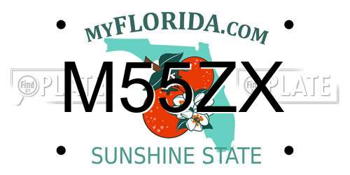 M55ZX Florida License Plate