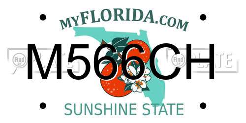 M566CH Florida License Plate