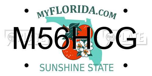 M56HCG Florida License Plate