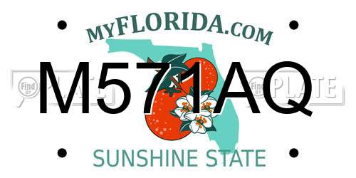 M571AQ Florida License Plate