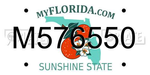 M576550 Florida License Plate