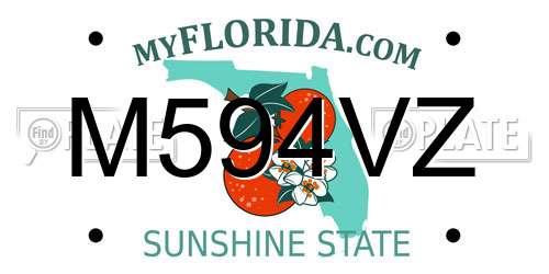 M594VZ Florida License Plate