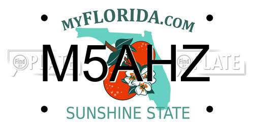 M5AHZ Florida License Plate