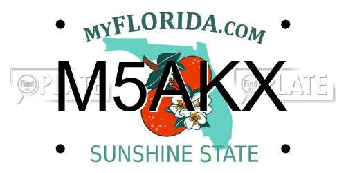 M5AKX Florida License Plate