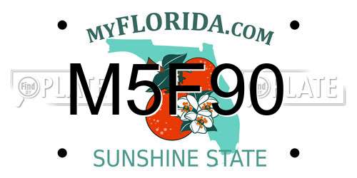 M5F90 Florida License Plate