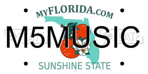 M5MUSIC Florida License Plate