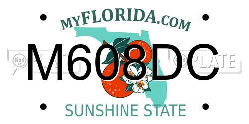 M608DC Florida License Plate