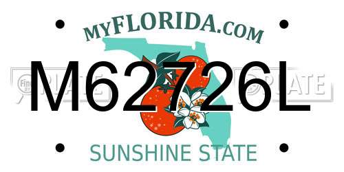 M62726L Florida License Plate