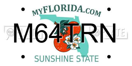 M64TRN Florida License Plate