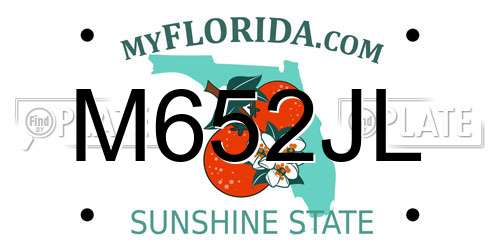 M652JL Florida License Plate