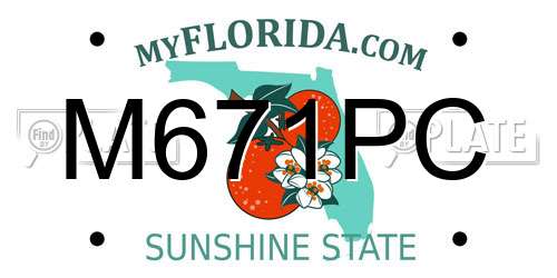 M671PC Florida License Plate