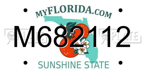 M682112 Florida License Plate