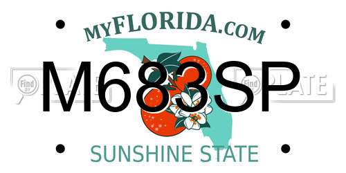 M683SP Florida License Plate
