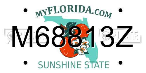 M68813Z Florida License Plate