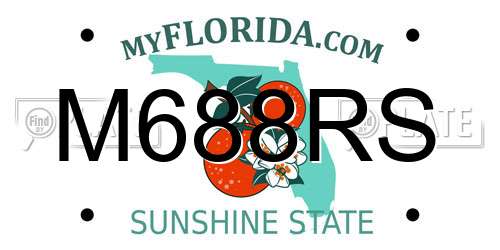 M688RS Florida License Plate