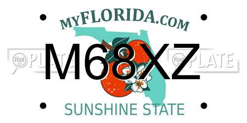 M68XZ Florida License Plate