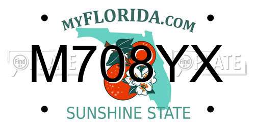 M708YX Florida License Plate